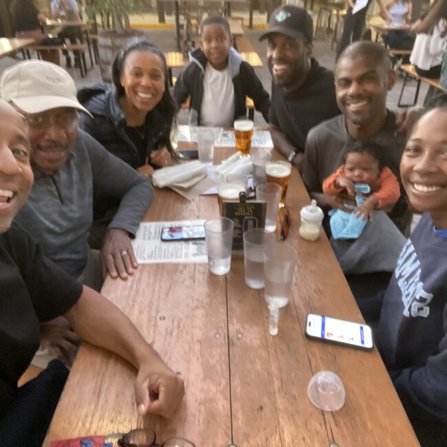 A family lunch all together.