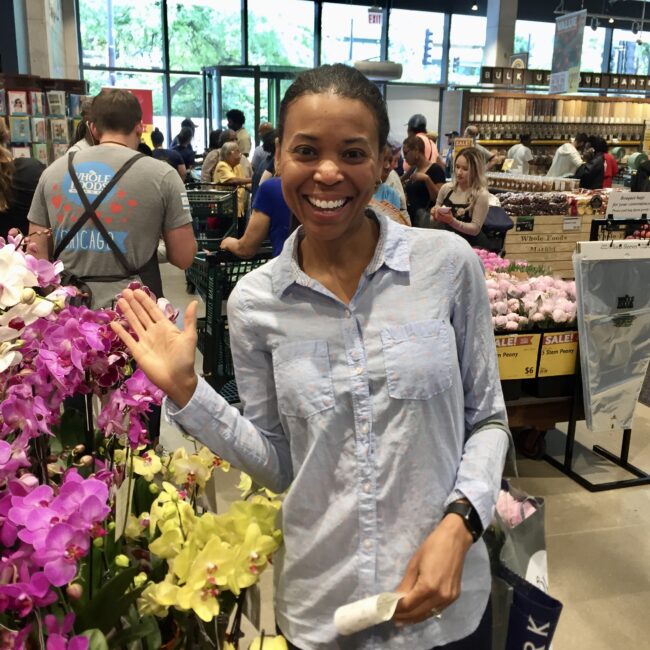 Hanging out at the Whole Foods grand opening.