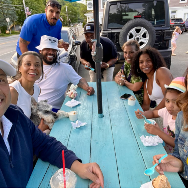 Ice cream with Kurt’s family Upstate on Memorial Day Weekend. Boston even got to enjoy a Pup Cup.